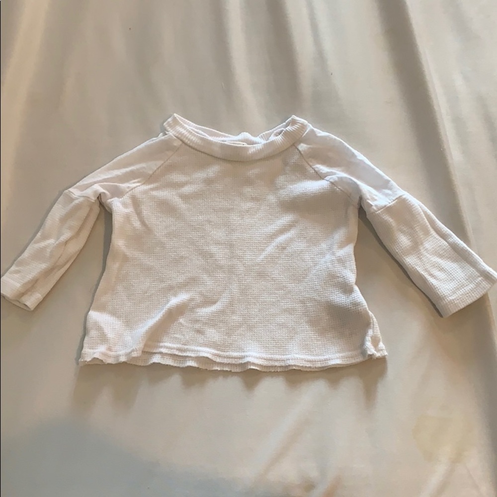 LA made long sleeve white T